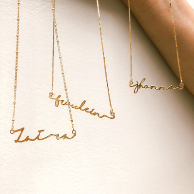 18K Gold Personalized Necklace
